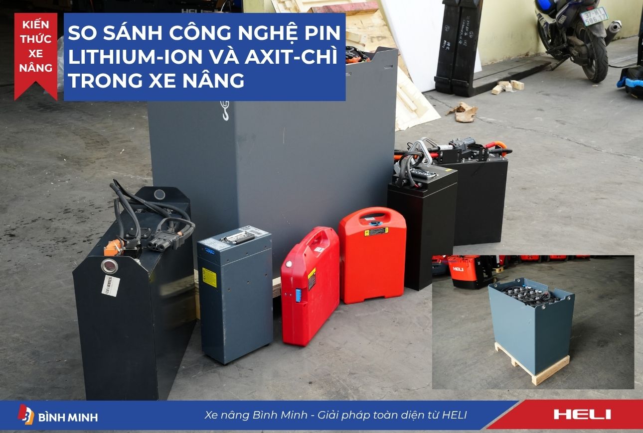 so sánh pin lithium xe nâng và chì axit xe nâng