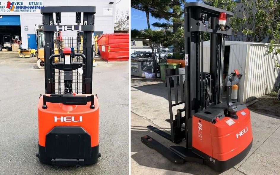 Xe nâng tay cao 1.4 tấn Heli thiết kế gọn, phù hợp kho hẹp