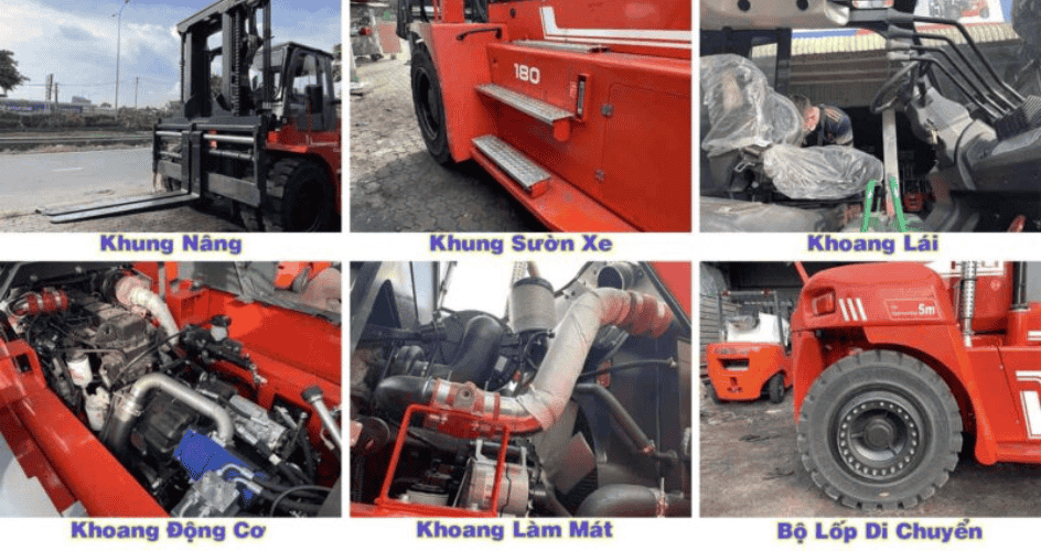 Các bộ phận chính trên xe nâng