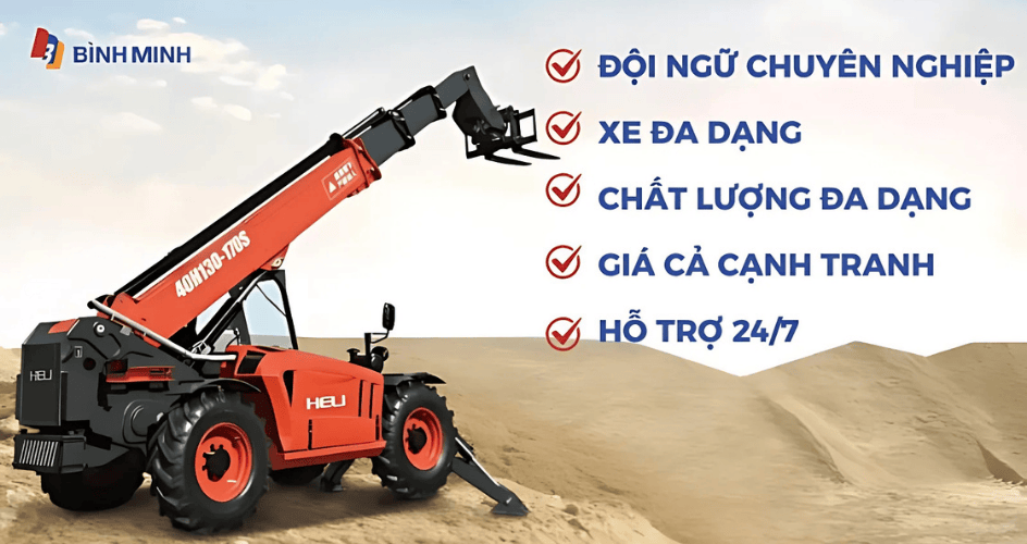 Lý do nên chọn xe Telehandler của Bình Minh