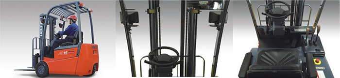 Thiết kế xe nâng điện Heli 1.6 tấn 3 bánh lithium
