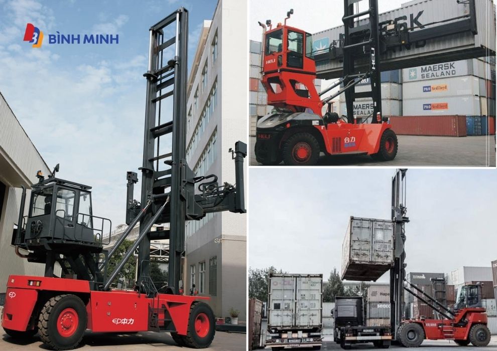 Ưu Điểm Vận Hành Xuất Sắc Xe NÂng Gấp Container 25 tấn