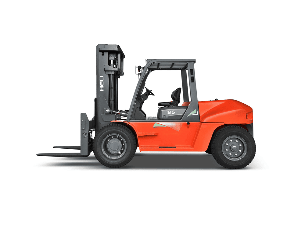 Xe nâng dầu màu cam hãng Heli dùng cho dịch vụ thuê xe nâng tphcm