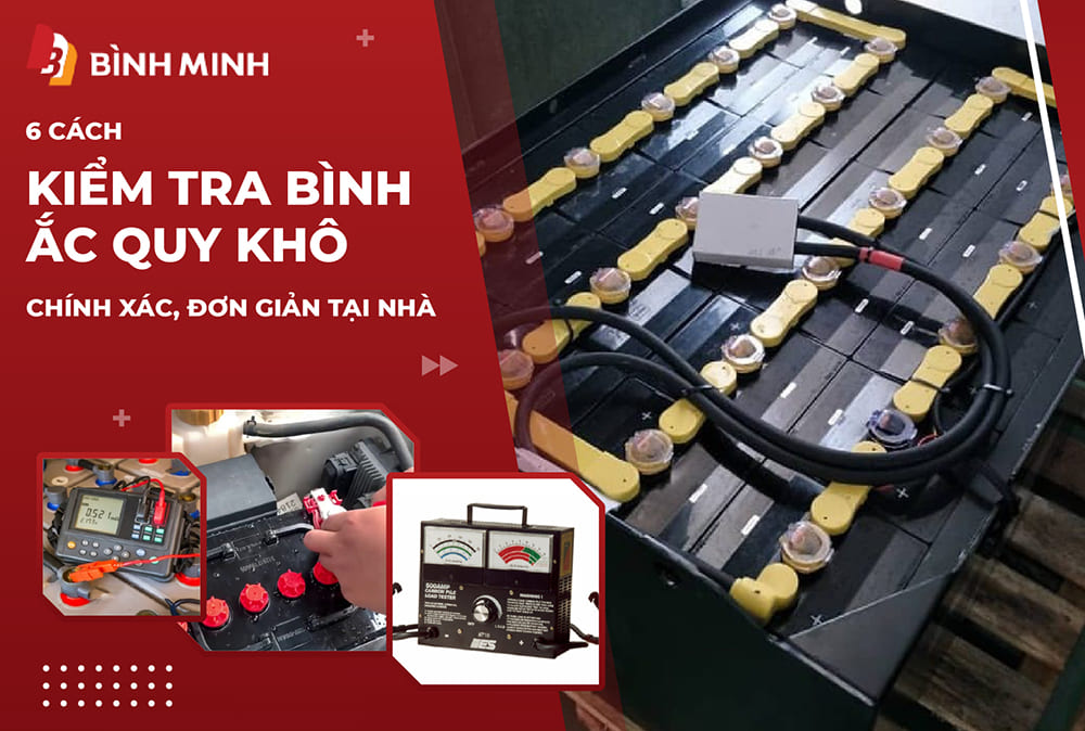 Ắc quy khô là loại bình phổ biến dùng trên xe nâng điện