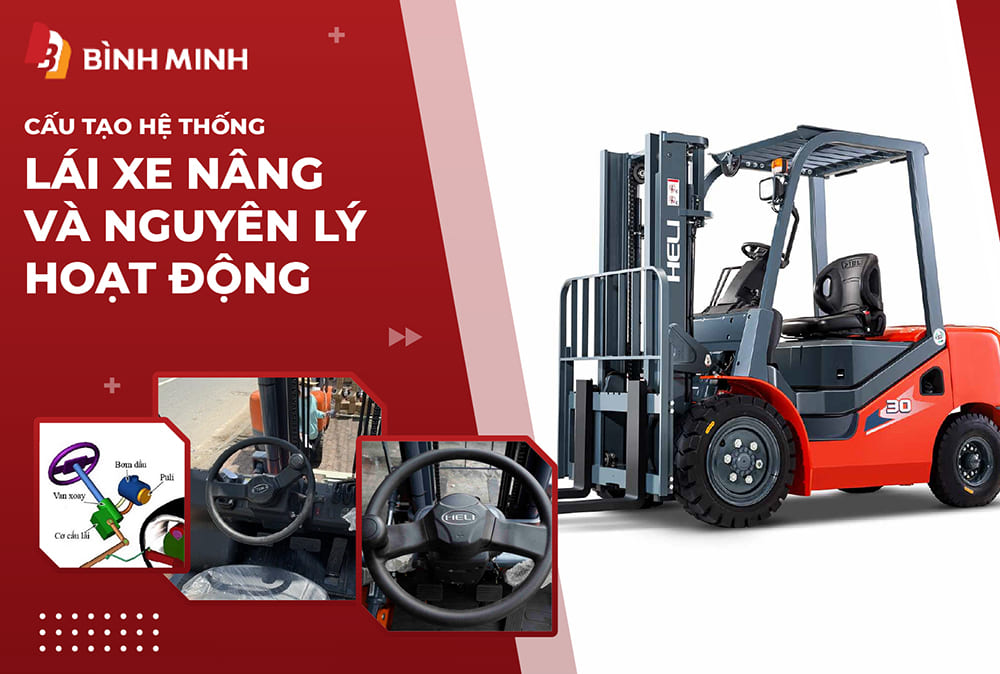 cấu tạo hệ thống lái xe nâng