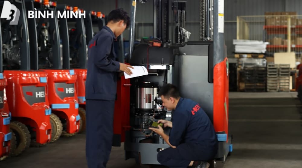 xe nâng không đề được