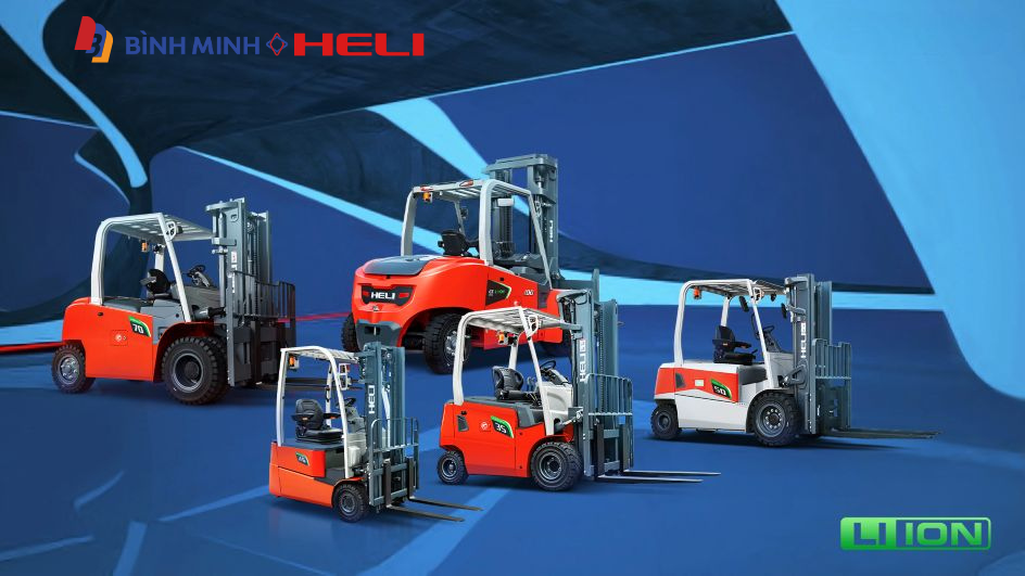 Xe nâng điện ngồi lái Heli