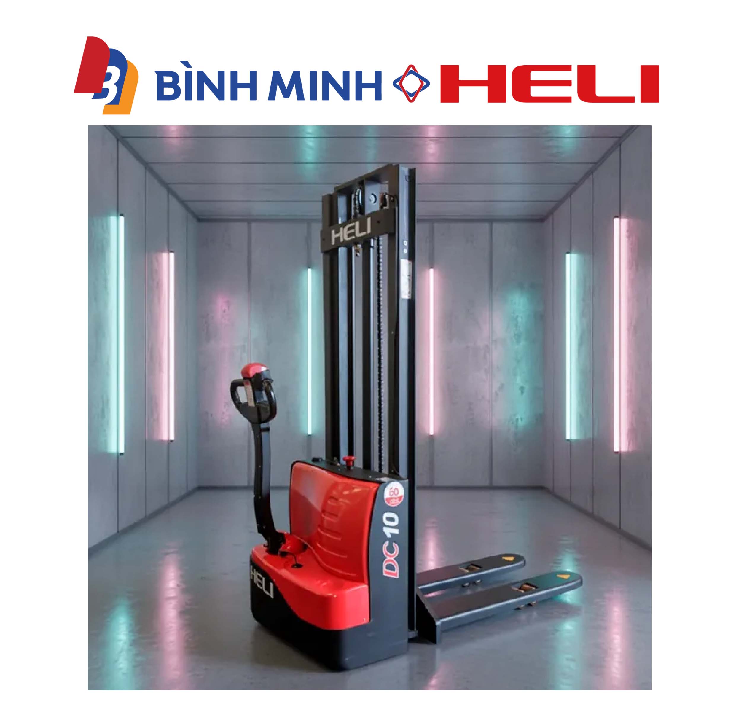 Xe nâng điện đứng lái 1 tấn CDD10-070