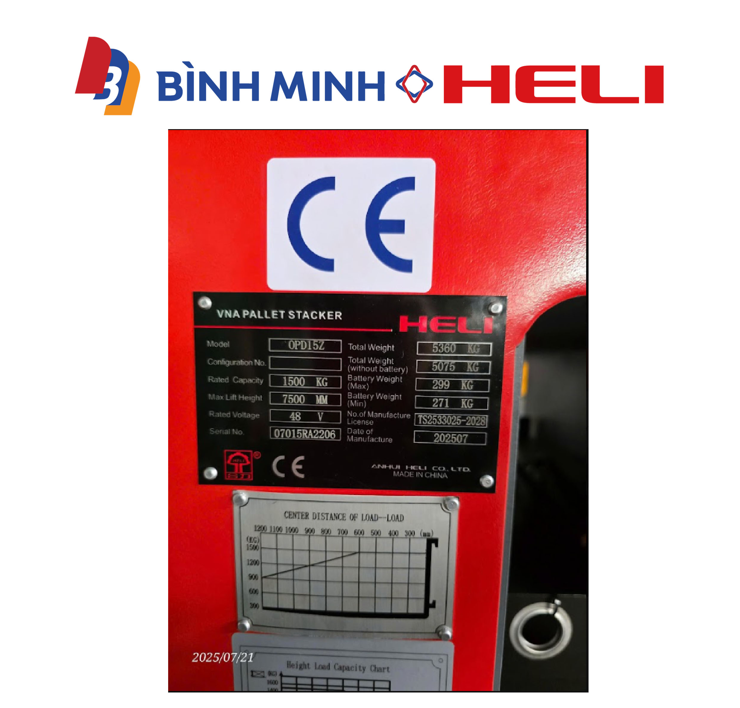 xe nâng điện đứng lái order picker 1.5 tấn OPDZ15