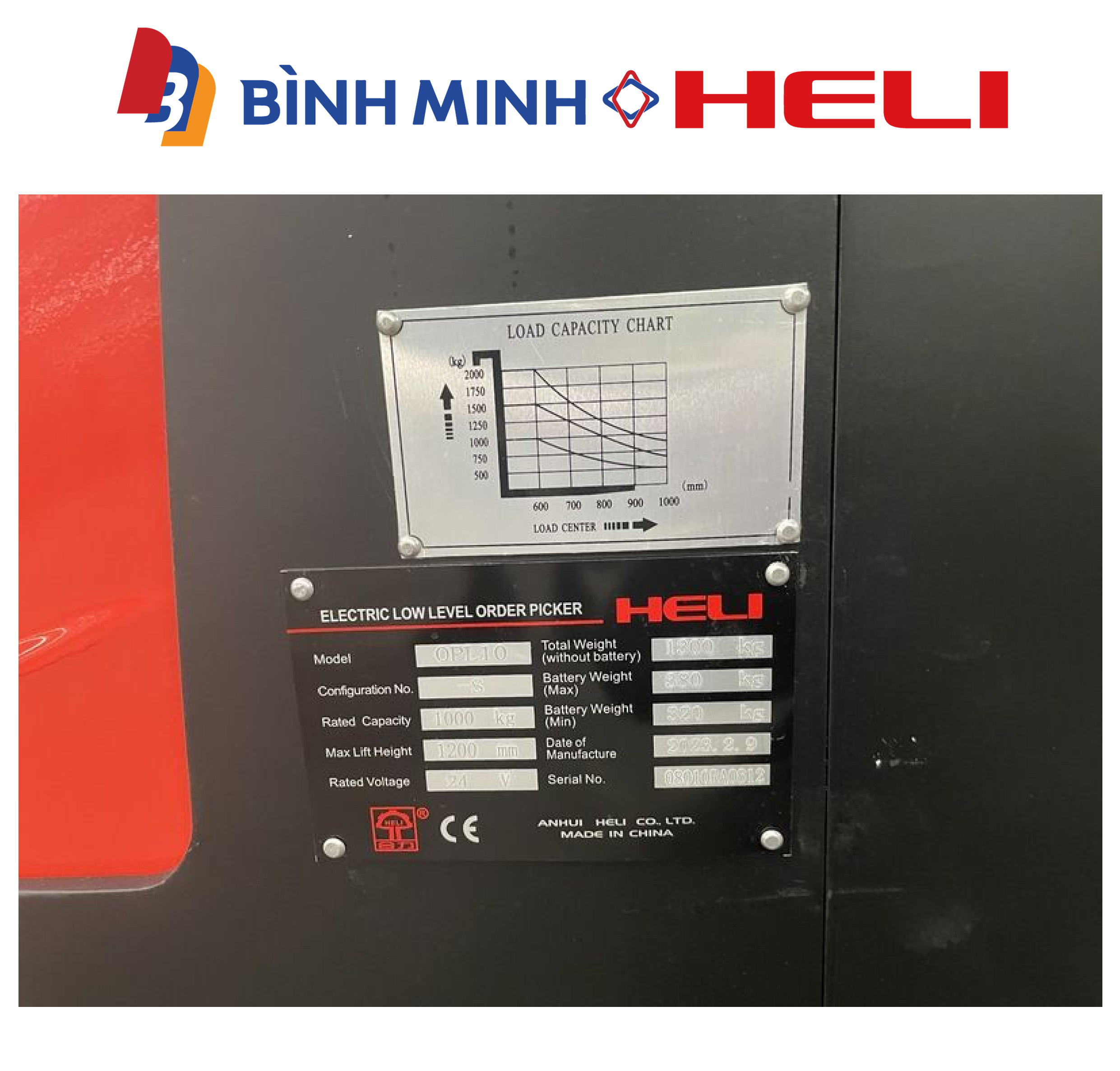 xe nâng điện order picker 1 tấn OPL10