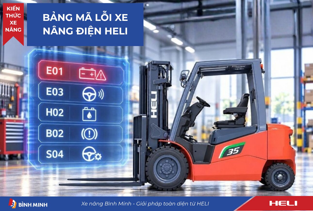 Bảng mã lỗi xe nâng điện HELI