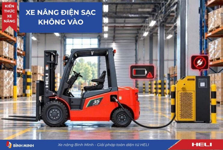 Xe nâng điện sạc không vào