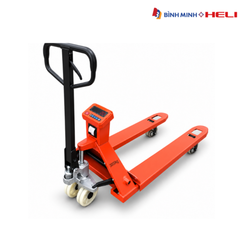 Xe nâng tay có cân điện tử chính hãng Heli